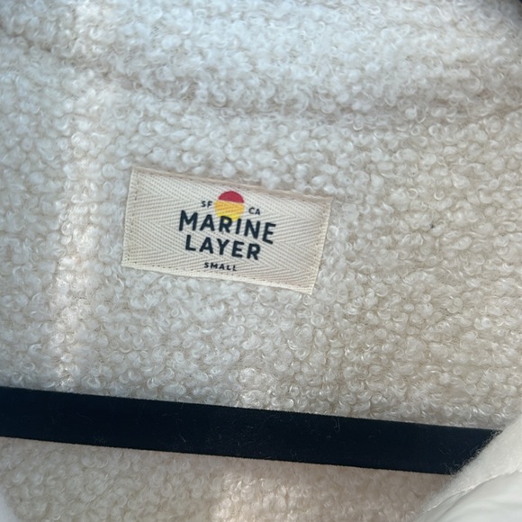 Nwt MARINE LAYER Bailey Longline High Pile Fleece Shirt Jacket - Picture 6 of 9